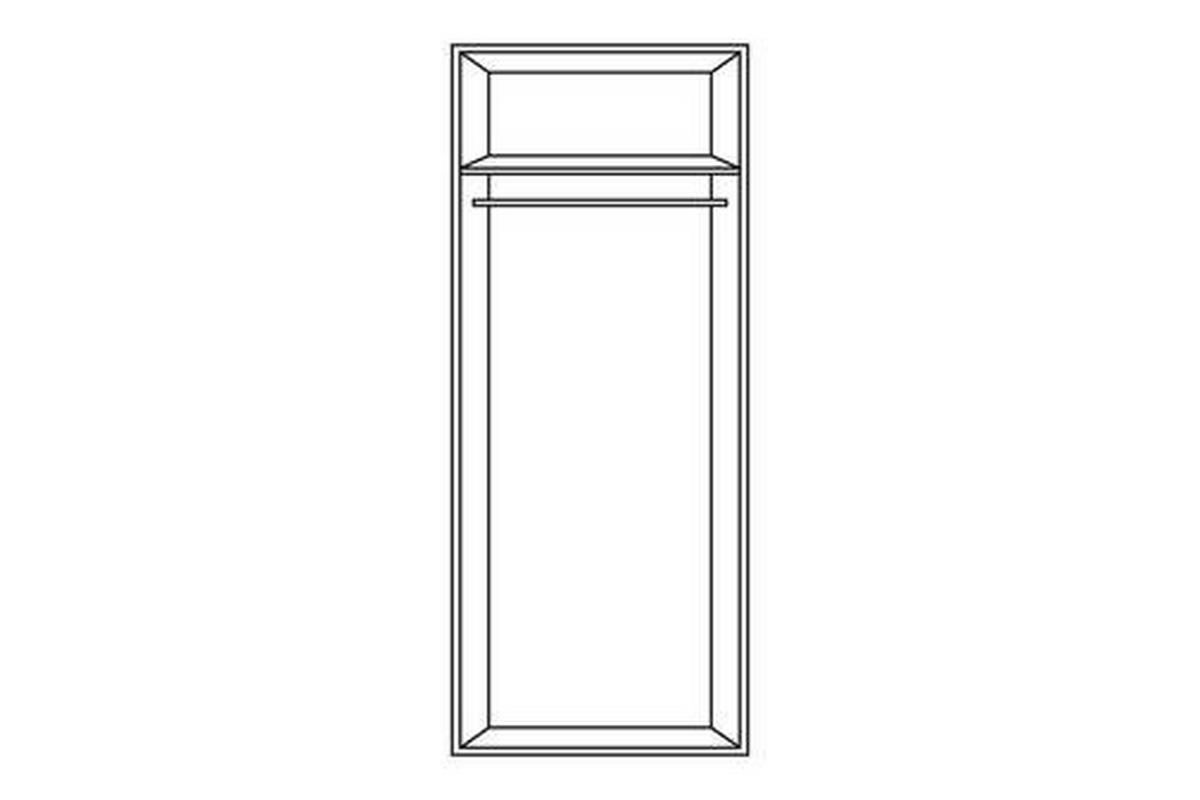 DREHTÜRENSCHRANK 91/197/54 cm 2-türig  - Silberfarben/Grau, Design, Holzwerkstoff/Kunststoff (91/197/54cm) - Boxxx