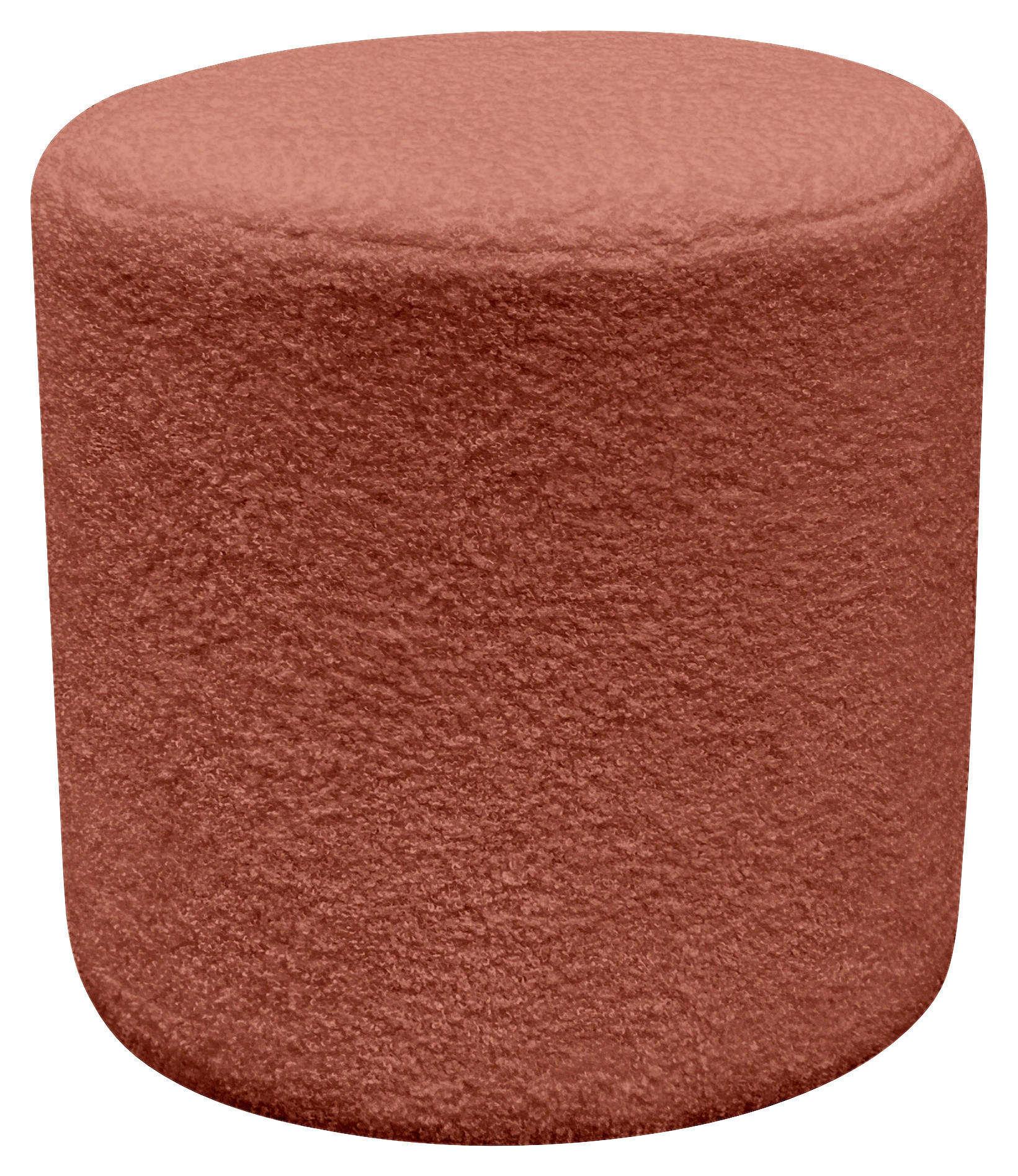 HOCKER Teddystoff Rostfarben - Rostfarben/Weiß, Trend, Kunststoff/Textil (35/35/36cm) - Novel