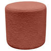 HOCKER Teddystoff Rostfarben  - Rostfarben/Weiß, Trend, Kunststoff/Textil (35/35/36cm) - Novel