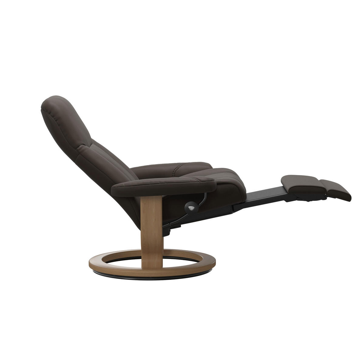 RELAXSESSEL in Leder Braun  - Eichefarben/Braun, Natur, Leder/Holz (77/110/81cm) - Stressless