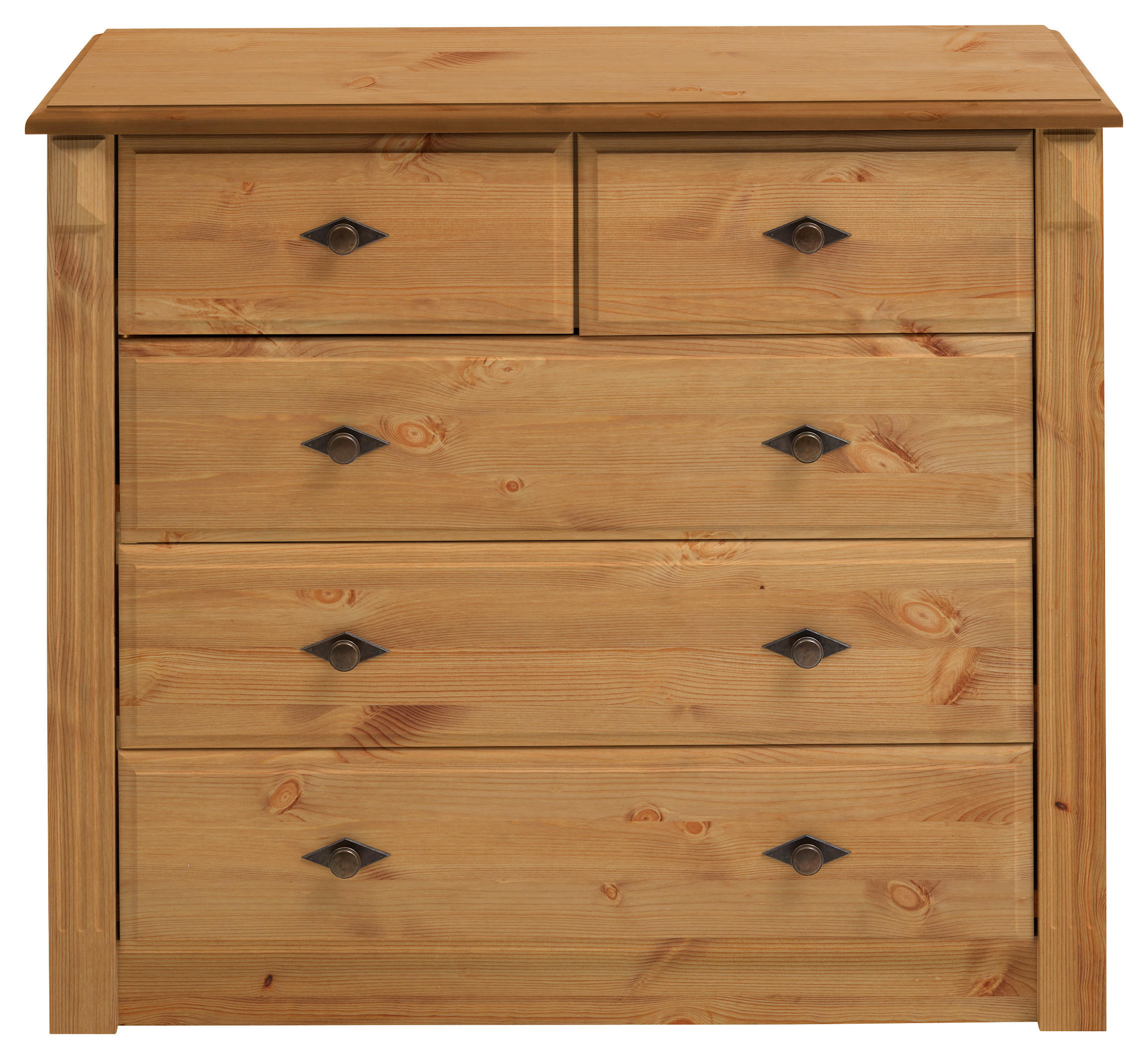 KOMMODE  in 101/87/48 cm  - Laugenfarbig/Kupferfarben, ROMANTIK / LANDHAUS, Holz/Metall (101/87/48cm) - Boxxx