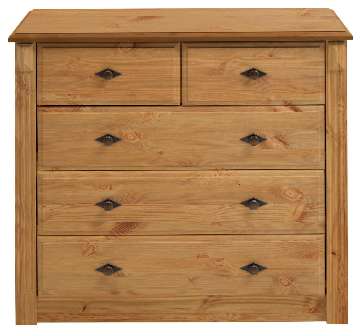 KOMMODE  in 101/87/48 cm  - Laugenfarbig/Kupferfarben, ROMANTIK / LANDHAUS, Holz/Metall (101/87/48cm) - Boxxx