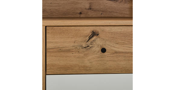 BEISTELLREGAL Grau, Weiß, Eichefarben  - Eichefarben/Schwarz, Design, Holzwerkstoff/Metall (60/180/30cm) - Carryhome