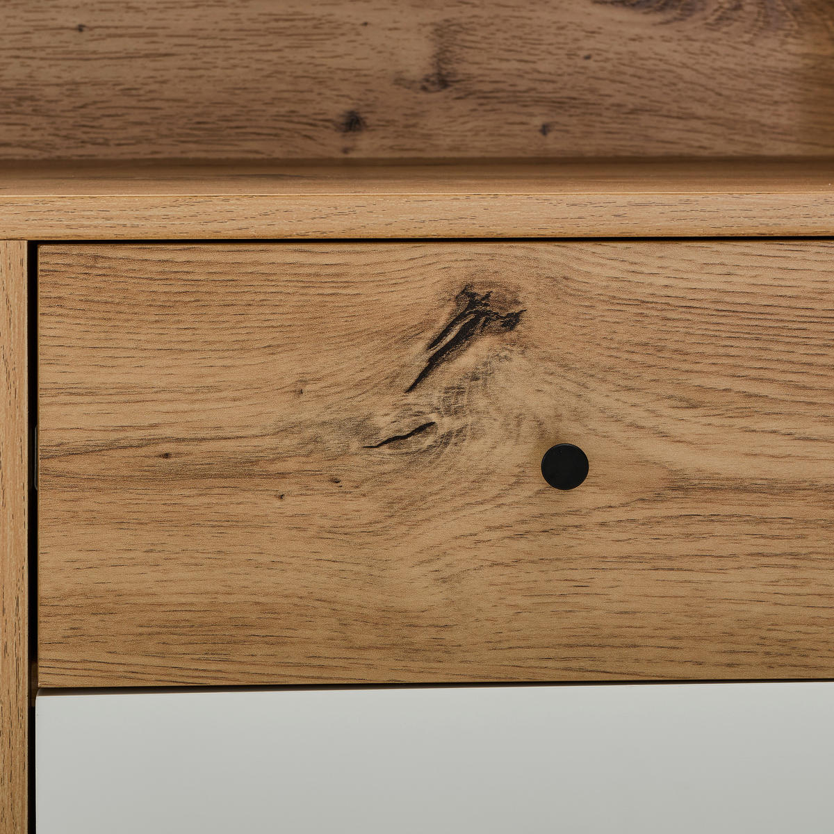 KOMMODE  in 60/180/30 cm  - Eichefarben/Schwarz, Design, Holzwerkstoff/Metall (60/180/30cm) - Carryhome