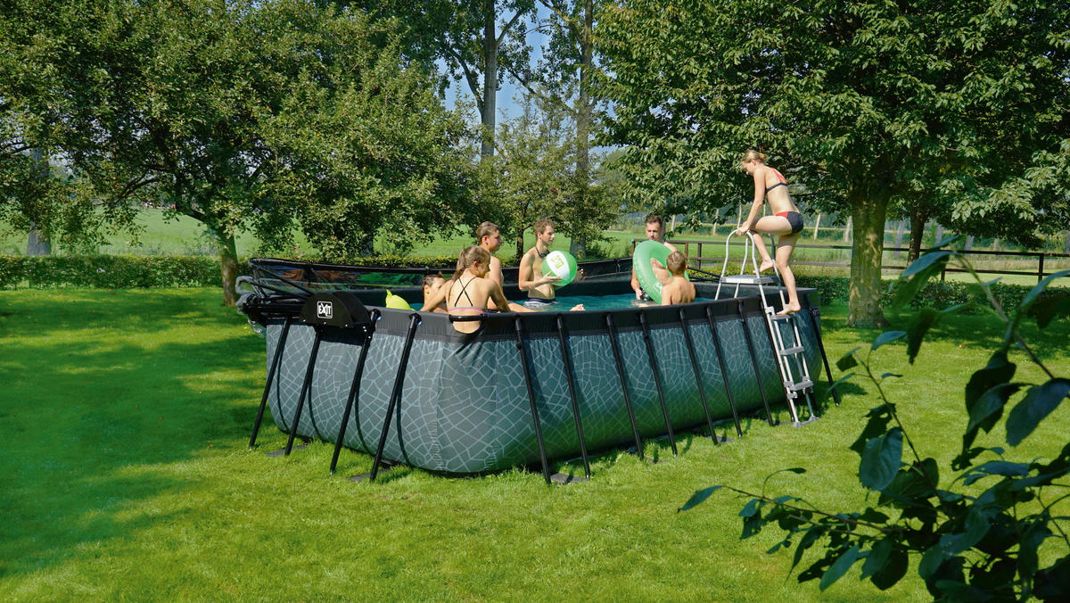 EXIT POOL STONE 540X250 540/250/122 cm  - Grau, KONVENTIONELL (540/250/122cm) - EXIT Toys