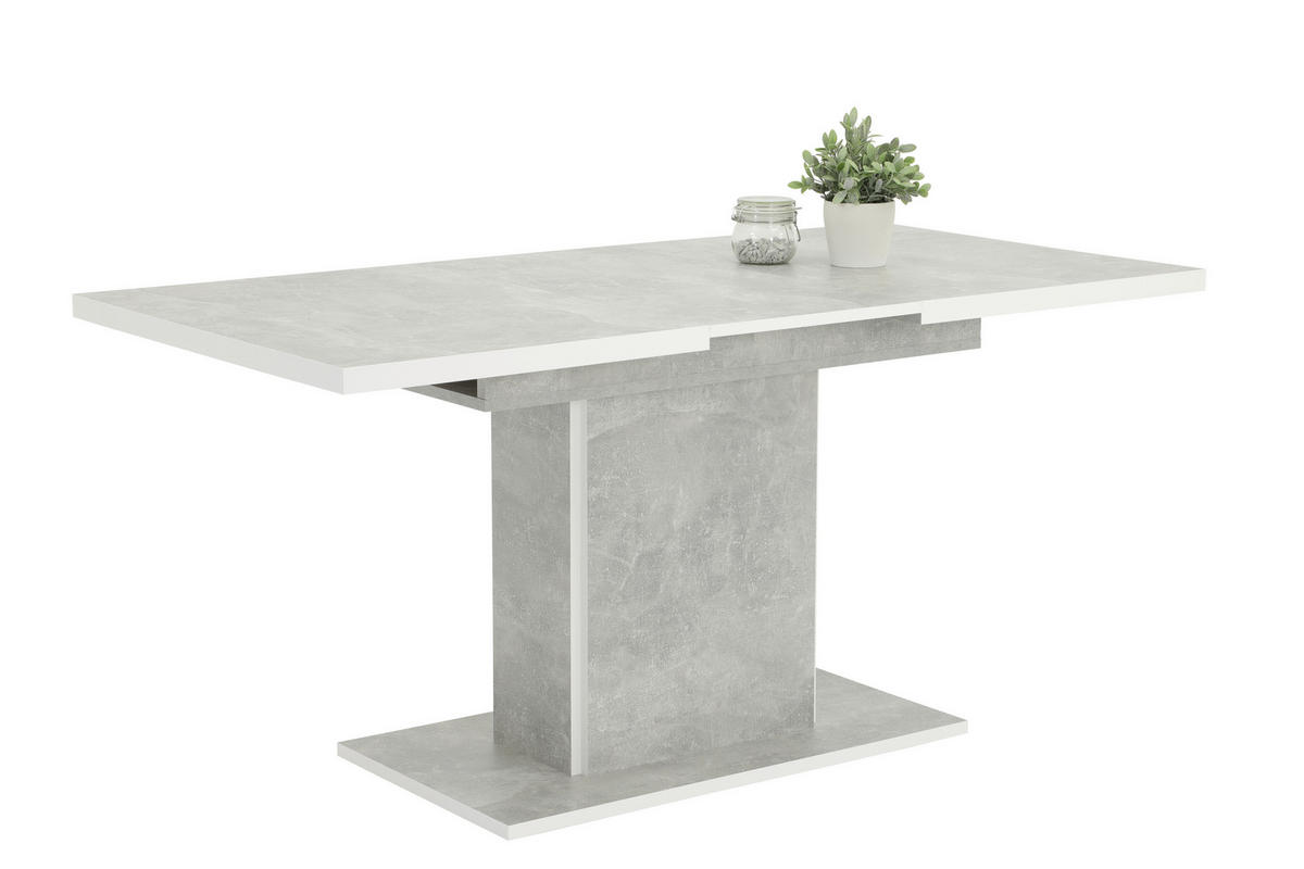 TISCHGRUPPE Anthrazit, Grau  - Anthrazit/Grau, MODERN, Textil/Metall (120 - 160/76/80cm) - MID.YOU