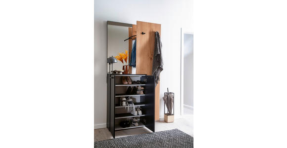 GARDEROBE 3-teilig  in 98/190/29 cm  - Wildeiche/Anthrazit, Design, Holz/Holzwerkstoff (98/190/29cm) - Moderano