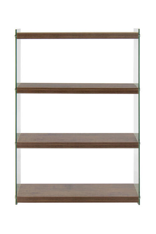 REGAL Hellbraun  - Hellbraun, Design, Glas/Holzwerkstoff (29,5/113/83cm) - Kayoom