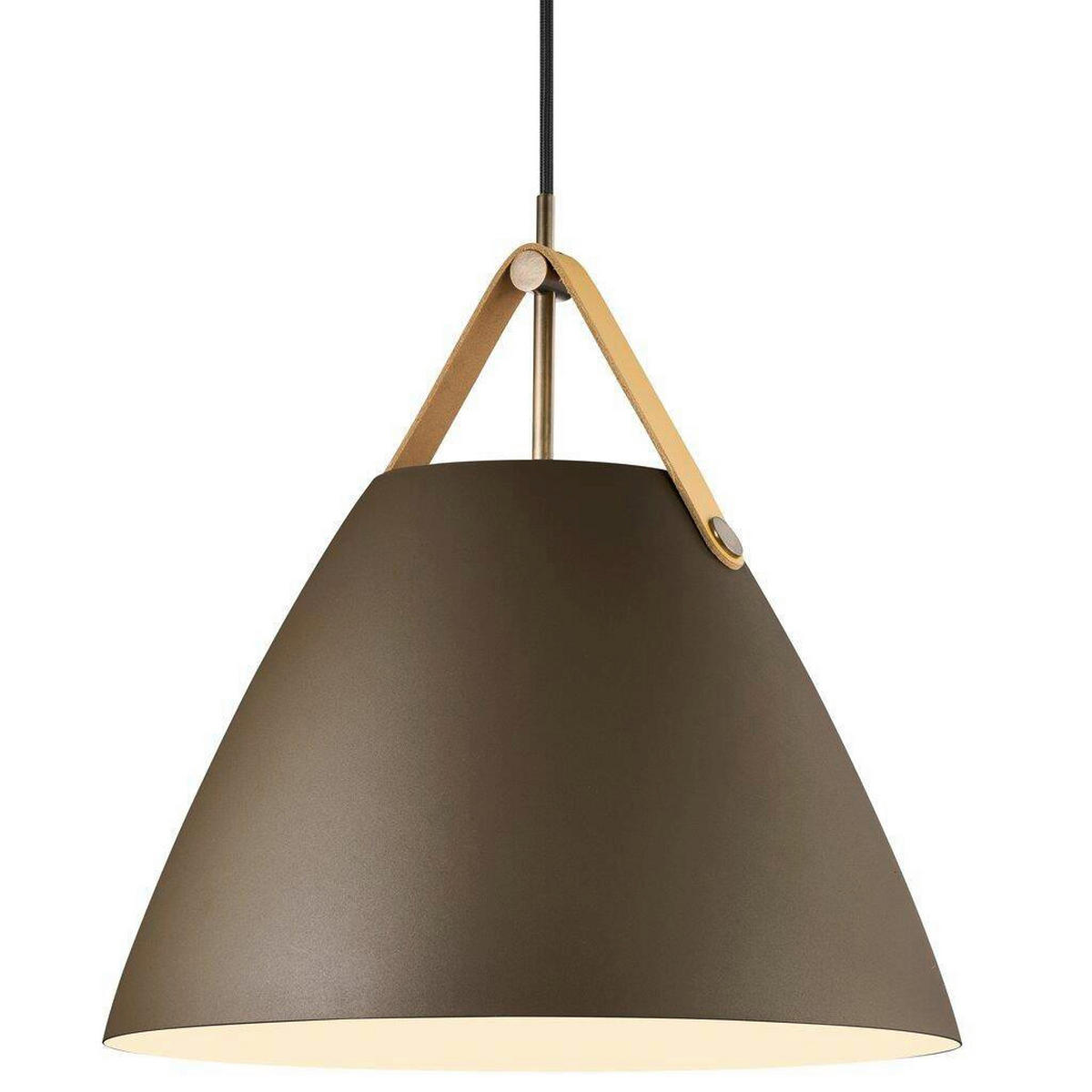 HÄNGELEUCHTE STRAP 36/37 cm   - Braun, Design, Metall (36/37cm) - Nordlux