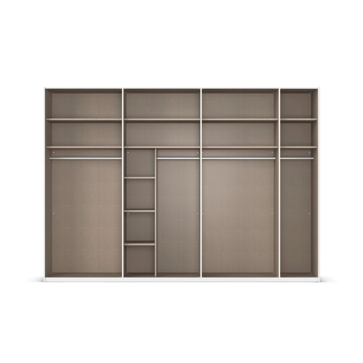 SCHWEBETÜRENSCHRANK in Graphitfarben  - Graphitfarben, Design, Glas/Holzwerkstoff (316/223/68cm) - Xora
