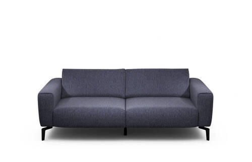2,5-SITZER in Chenille Blau  - Blau/Schwarz, Design, Textil/Metall (220/86/86-94cm) - SENSOO