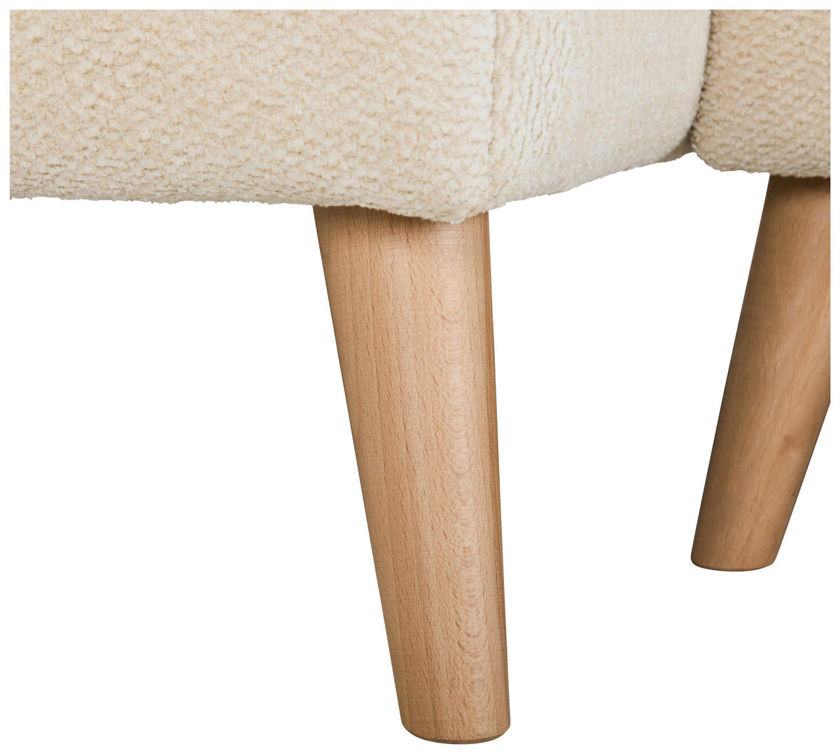 ECKSOFA Creme Webstoff  - Buchefarben/Creme, KONVENTIONELL, Holz/Textil (169/294cm) - Carryhome