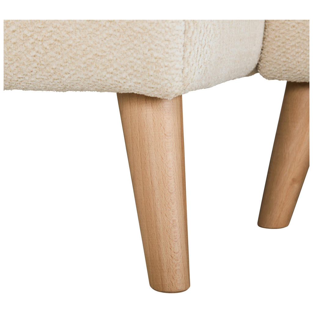 Thumbnail - Carryhome Ecksofa, Creme, Textil, Buche, massiv, 4-Sitzer, Füllung: Silikon, Ottomane links, L-Form, 294x169 cm, Liegefu...