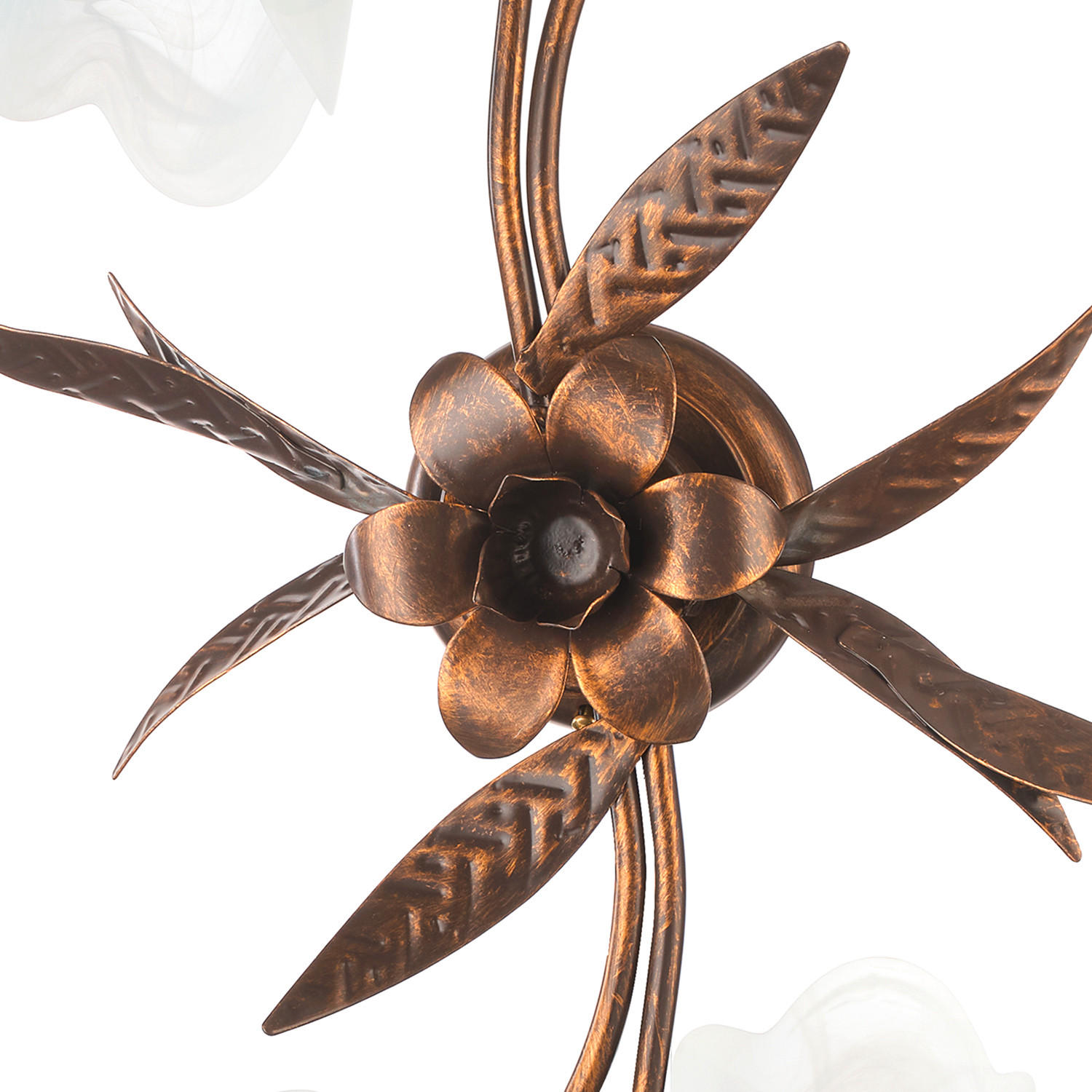 DECKENLEUCHTE 40/18/70 cm   - Bronzefarben, KONVENTIONELL, Glas/Metall (40/18/70cm)