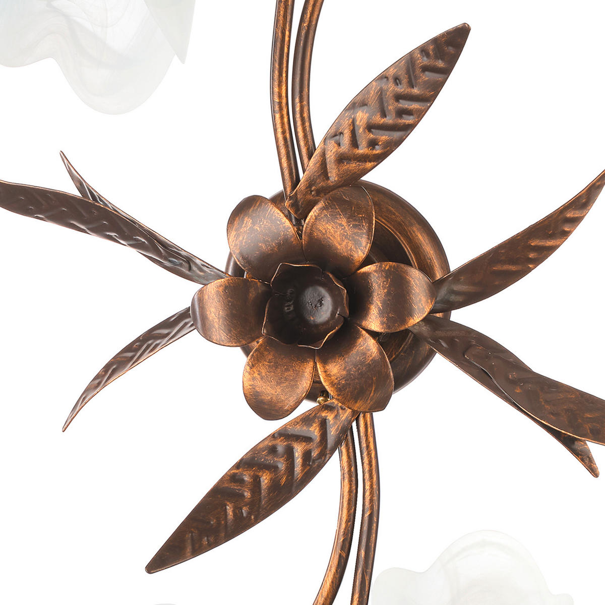 DECKENLEUCHTE    40/18/70 cm  - Bronzefarben, KONVENTIONELL, Glas/Metall (40/18/70cm)