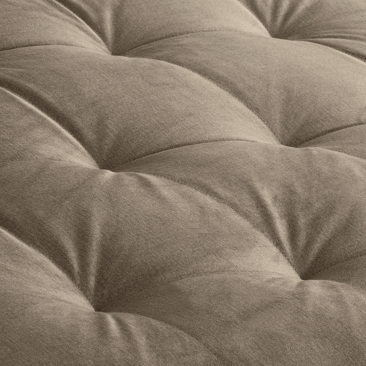 ECKSOFA Naomi in Velours Braun Rückenkissen  243/284 cm  - Schwarz/Braun, Design, Kunststoff/Textil (243/284cm) - P & B