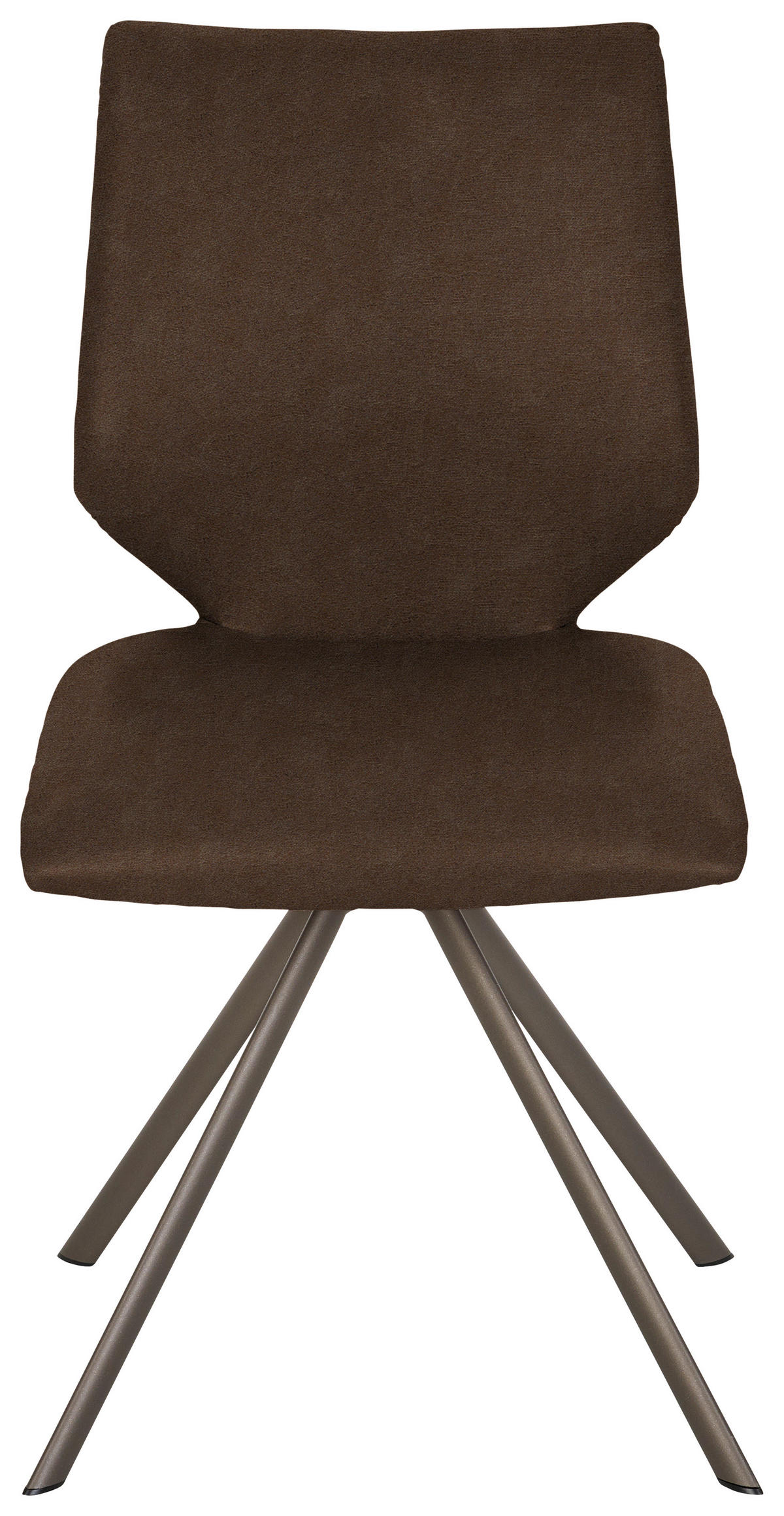 STUHL  Lederauswahl, Stoffauswahl, Typenauswahl Mikrofaser  - Dunkelbraun/Braun, Design, Textil/Metall (50/92/63cm) - Venjakob