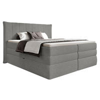 BOXSPRINGBETT 180/200 cm  in Grau  - Schwarz/Grau, Design, Kunststoff/Textil (180/200cm) - Esposa