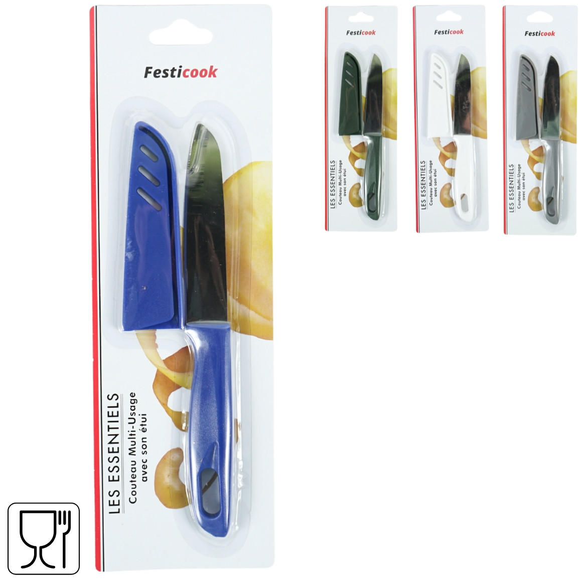 NOŽ  20 cm   - višebojna, Osnovno, metal/plastika (20cm)