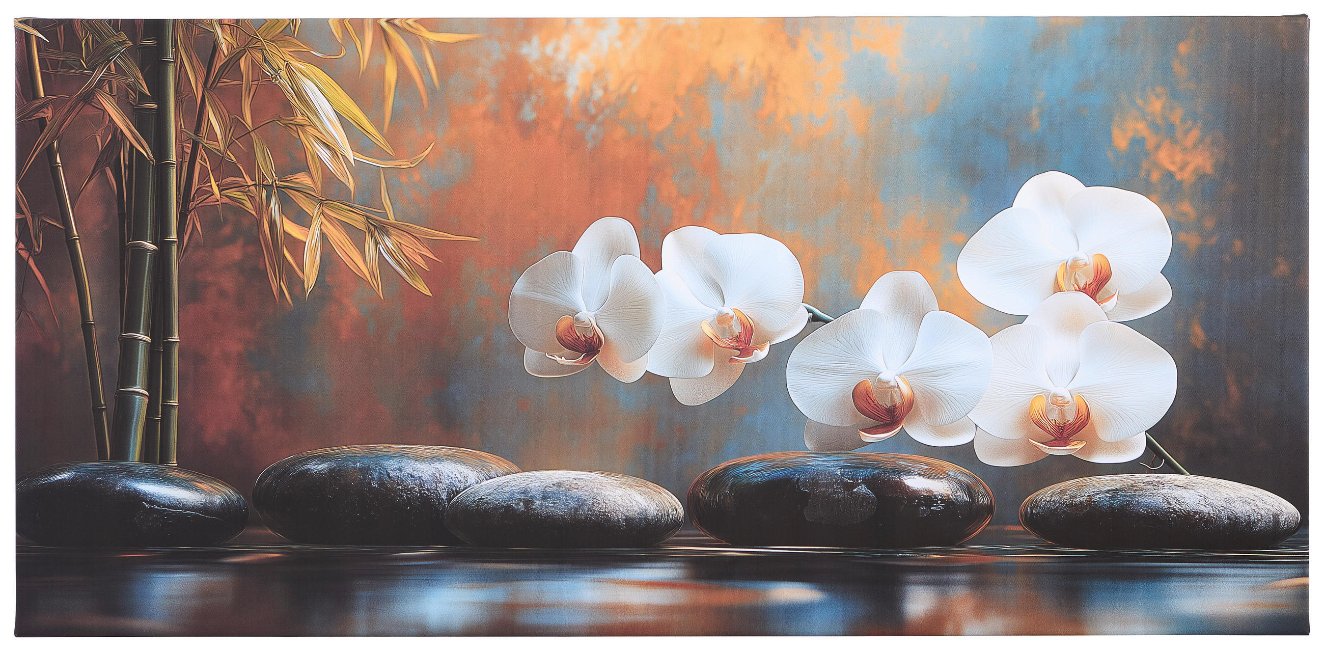 KEILRAHMENBILD Zen 115/55 cm  - Multicolor, Basics, Holz/Papier (115/55cm)