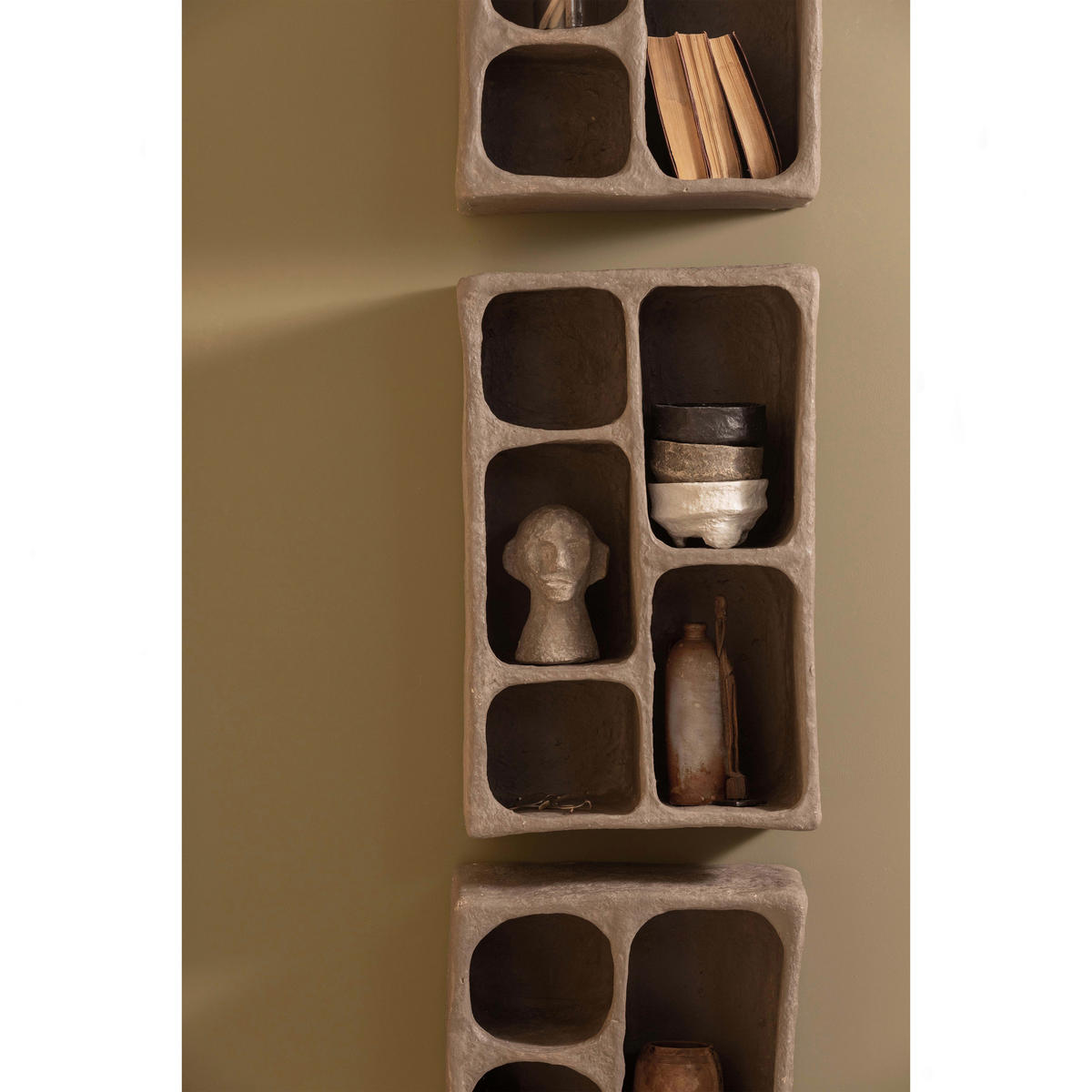 WANDREGAL  - Grau, Design, Papier (45/70/23cm) - Livetastic