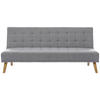SCHLAFSOFA Leinenoptik Hellgrau  - Hellgrau/Schwarz, Design, Holz/Kunststoff (179/81/85cm) - P & B