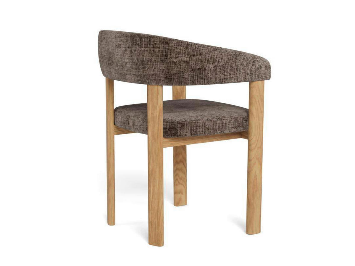 ARMLEHNSTUHL   Chenille  Braun  - Eichefarben/Braun, KONVENTIONELL, Holz/Textil (60/78/54cm) - MID.YOU