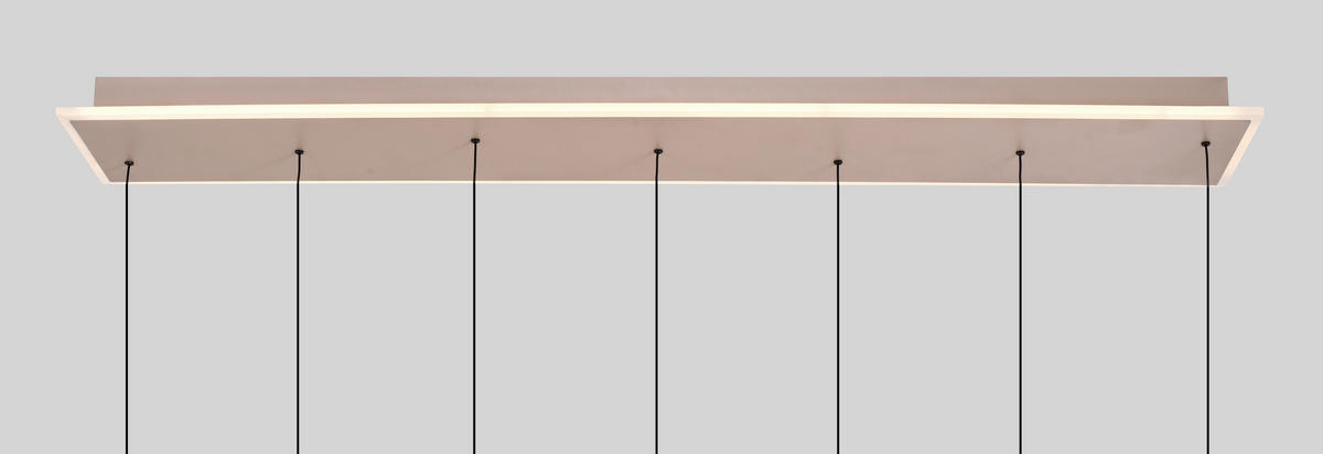LED-HÄNGELEUCHTE Carnac 111/150/20 cm  - Sandfarben, Design, Kunststoff/Metall (111/150/20cm)
