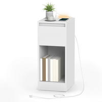 NACHTSCHRANK 25/59,5/30 cm  - Weiß, KONVENTIONELL, Holzwerkstoff (25/59,5/30cm) - Boxxx