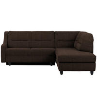 ECKSOFA in Chenille Dunkelbraun  226/208 cm  - Dunkelbraun/Schwarz, KONVENTIONELL, Textil (226/208cm) - Sedda