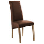 STUHL  in Lederlook Textil  - Braun/Sonoma Eiche, KONVENTIONELL, Holz/Textil (47/102/57cm) - Carryhome