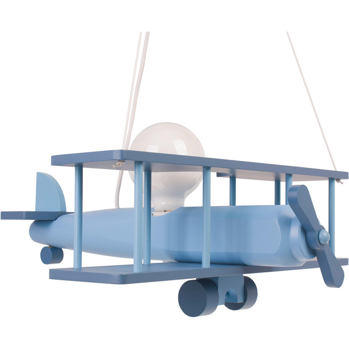KINDERHÄNGELEUCHTE 42/45/75 cm   - Blau, KONVENTIONELL, Holz (42/45/75cm)