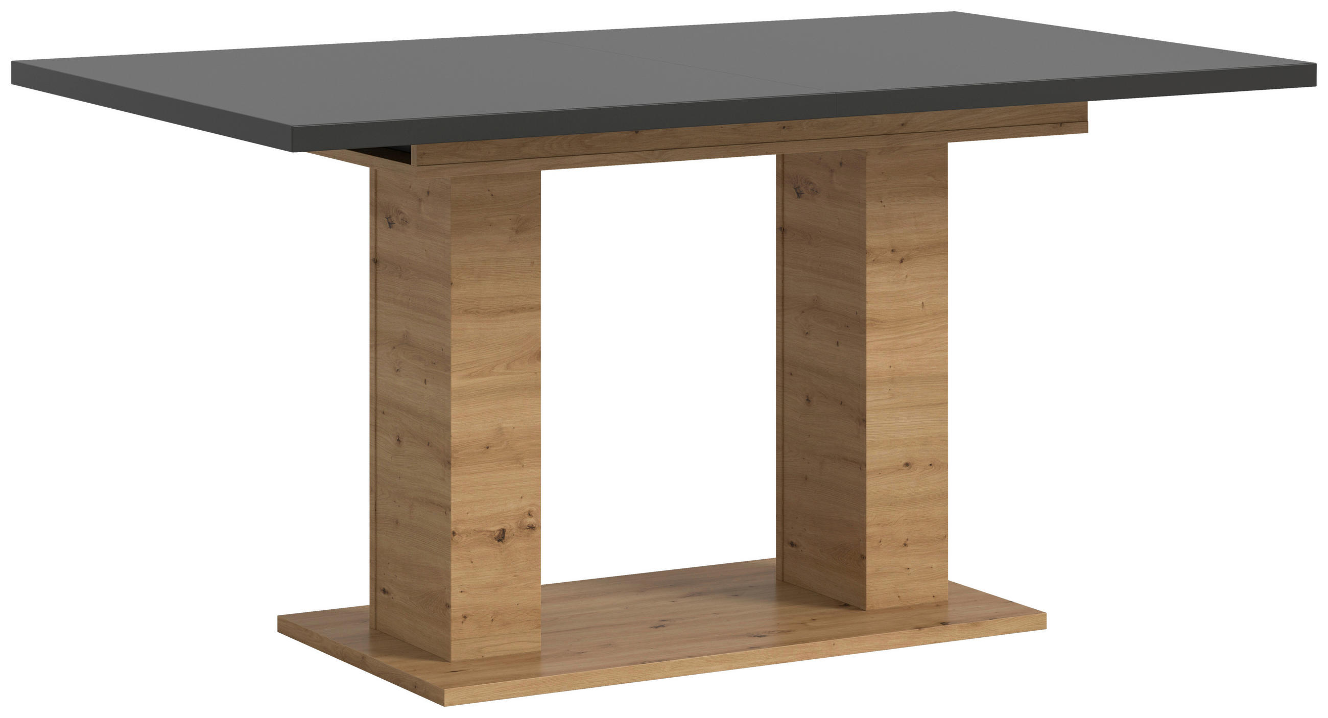 AUSZIEHTISCH Grau rechteckig  ausziehbar  - Eiche Artisan/Grau, KONVENTIONELL, Holzwerkstoff (150-190/90/76cm) - MID.YOU