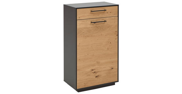 SCHUHSCHRANK  in 60/103/37 cm  - Eichefarben/Anthrazit, Design, Holzwerkstoff (60/103/37cm) - Dieter Knoll