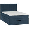 Pat Boxspring, 100/200 cm, albastru închis - albastru închis/negru, Design, plastic/textil (100/200cm) - Welnova