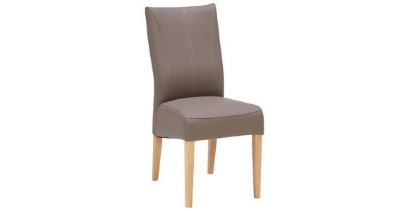 STUHL in Holz, Textil Taupe - Taupe/Eichefarben, KONVENTIONELL, Holz/Textil (44/98/64cm) - Venda