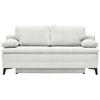 BOXSPRINGSOFA in Webstoff Creme  - Creme/Schwarz, Design, Textil/Metall (200/100/108cm) - Novel