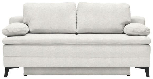 BOXSPRINGSOFA Webstoff Creme - Creme/Schwarz, Design, Textil/Metall (200/100/108cm) - Novel