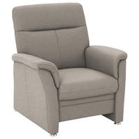 SESSEL Flachgewebe Beige  - Beige/Alufarben, Konventionell, Textil/Metall (90/100/89cm) - Beldomo Comfort