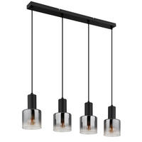 HÄNGELEUCHTE JACK  74 cm  - Schwarz/Grau, Trend, Glas/Kunststoff (74cm)