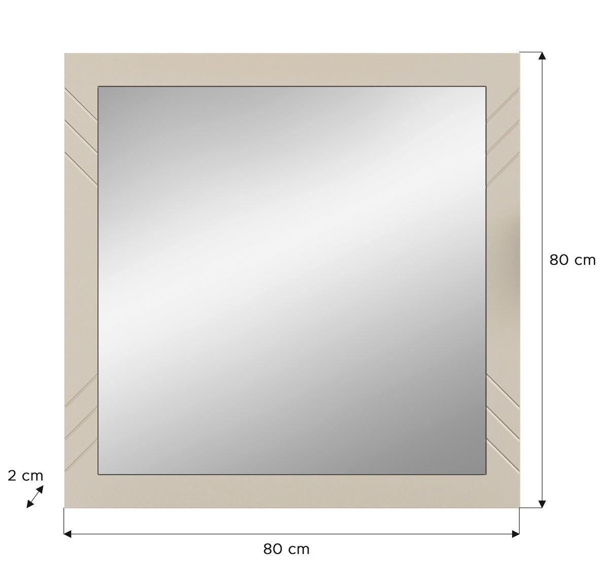 OGLEDALO, 80/80/2 cm steklo, leseni material  - Design, steklo/leseni material (80/80/2cm) - MID.YOU