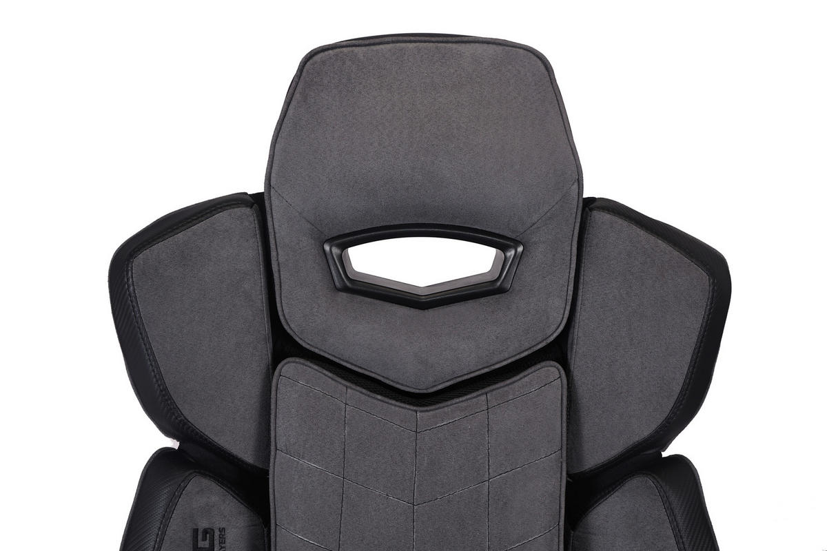 GAMINGSTUHL Grau, Schwarz Metall, Kunststoff, Textil   - Schwarz/Grau, MODERN, Kunststoff/Textil (68/114-122/68cm) - BX Gaming