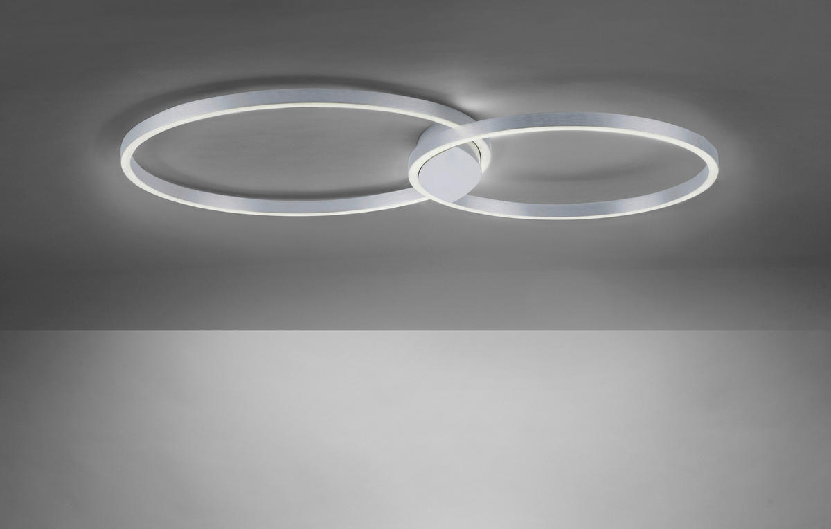 LED-DECKENLEUCHTE  Smart 96,4/60 cm   - Alufarben, Design, Metall (96,4/60cm) - Paul Neuhaus