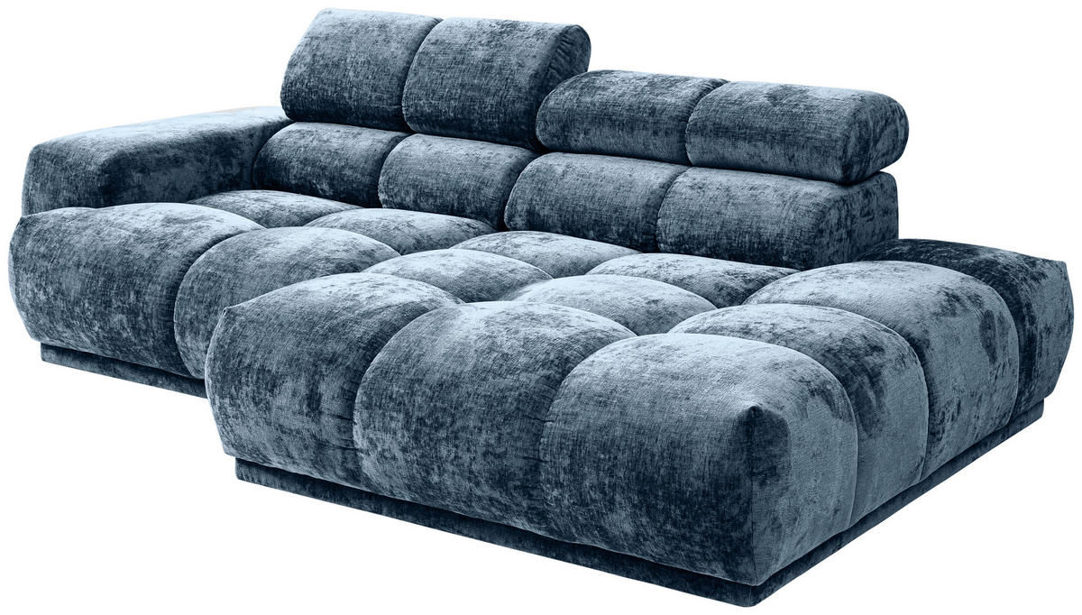 ECKSOFA in Flachgewebe Blau  - Blau, Modern, Textil (239/150cm) - MID.YOU