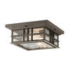 TAKLAMPA UTOMHUS Elstead Beacon-Square 30.5/13.2 cm  - bronsfärgad, Klassisk, glas (30.5/13.2cm) - Elstead Lighting