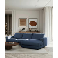 ECKSOFA VIGO Dunkelblau  - Schwarz/Dunkelblau, Design, Textil (303/172cm) - MID.YOU