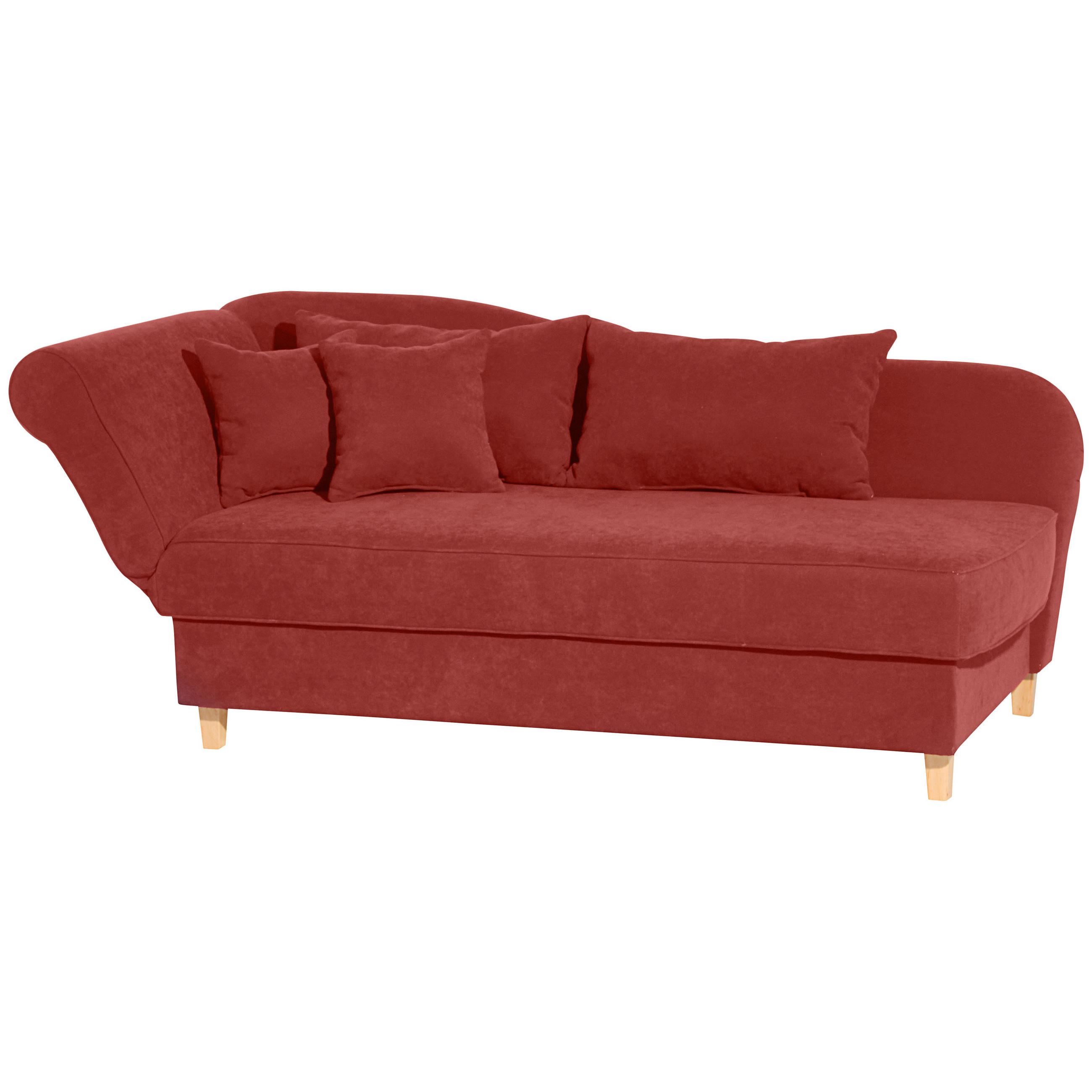 RÉCAMIERE Terracotta Velours  - Buchefarben/Terracotta, Design, Holz/Textil (190/88/82cm) - Max Winzer