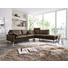 WOHNLANDSCHAFT in Leder Dunkelbraun - Chromfarben/Dunkelbraun, Design, Leder/Metall (280/249cm) - Erpo WOHNLANDSCHAFT in Leder Dunkelbraun - Chromfarben/Dunkelbraun, Design, Leder/Metall (280/249cm) - Erpo