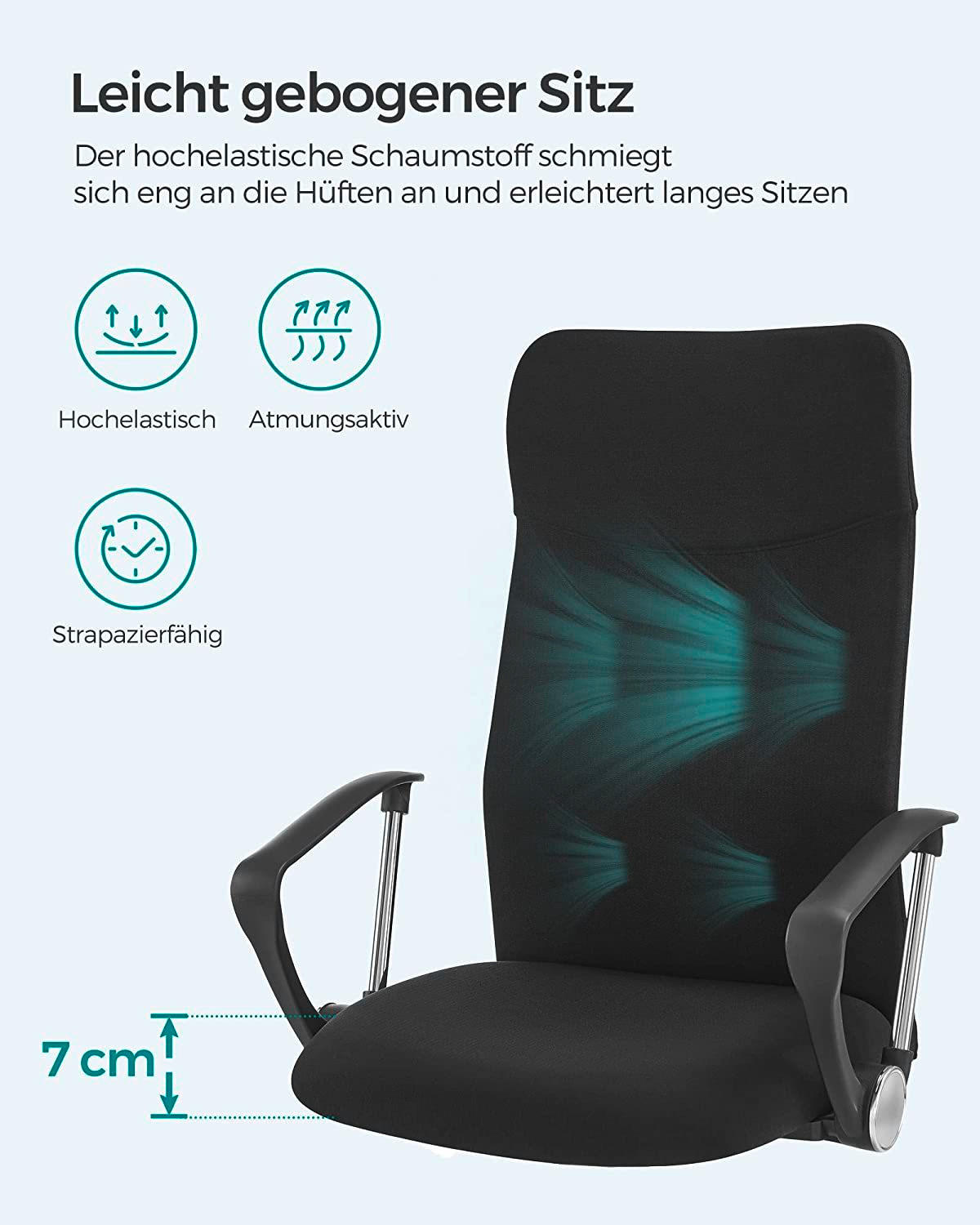 DREHSTUHL Webstoff Schwarz, Chromfarben  - Chromfarben/Schwarz, Basics, Kunststoff/Textil (63/110-120/63cm) - Boxxx