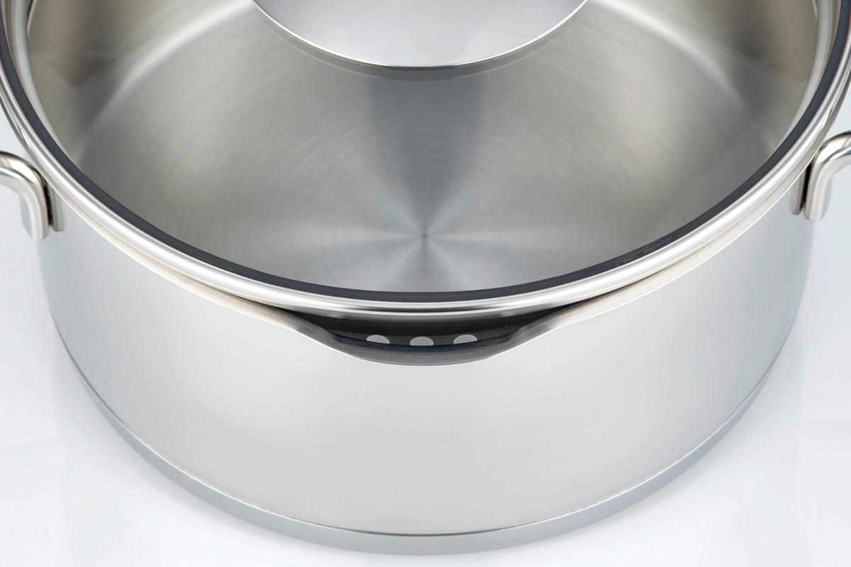 KOCHTOPFSET Smart Steam 4-teilig  - Edelstahlfarben, Basics, Metall - ELO